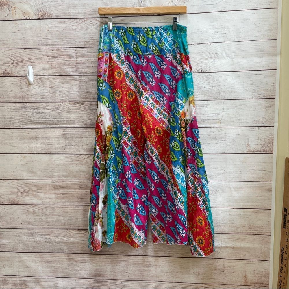 Colorful Patchwork Ankle Pants - image 5